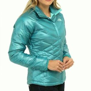 The North Face Teal 550 Down Quilted Puffer Aconcagua Jacket S